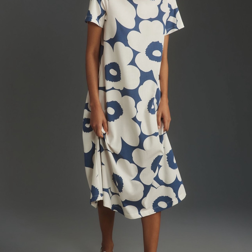 Floral Blue and White Women's Dress